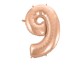 Foil Number Balloon “9” Rose Gold