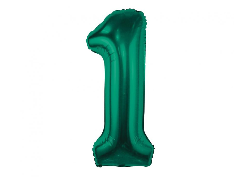 Foil Number Balloon “1” Green