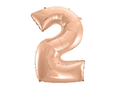 Foil Number Balloon “2” Rose Gold