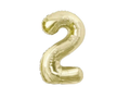Foil Number Balloon “2” Gold / Champagne