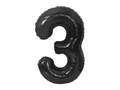 Foil Number Balloon “3” Black