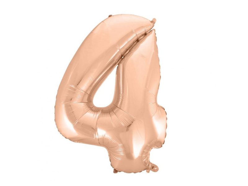 Foil Number Balloon “4” Rose Gold