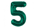 Foil Number Balloon “5” Green