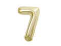 Foil Number Balloon “7” Gold / Champagne