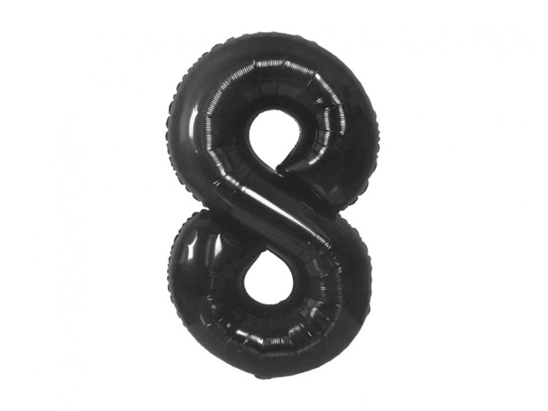 Foil Number Balloon “8” Black