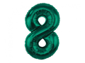 Foil Number Balloon “8” Green