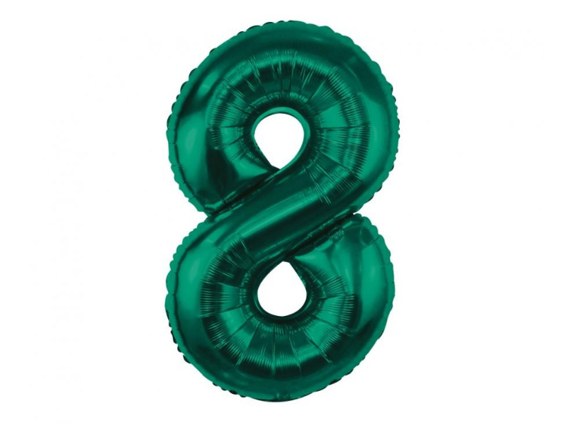 Foil Number Balloon “8” Green