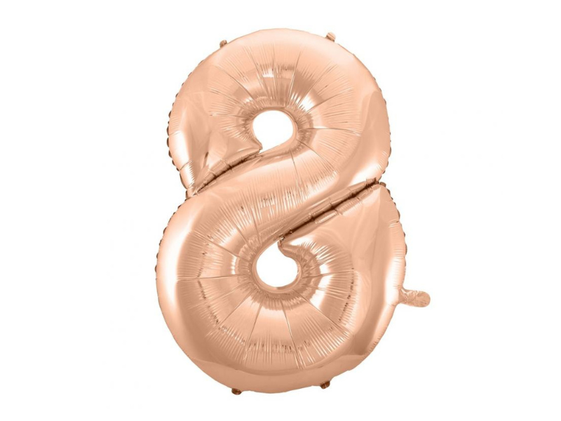Foil Number Balloon “8” Rose Gold