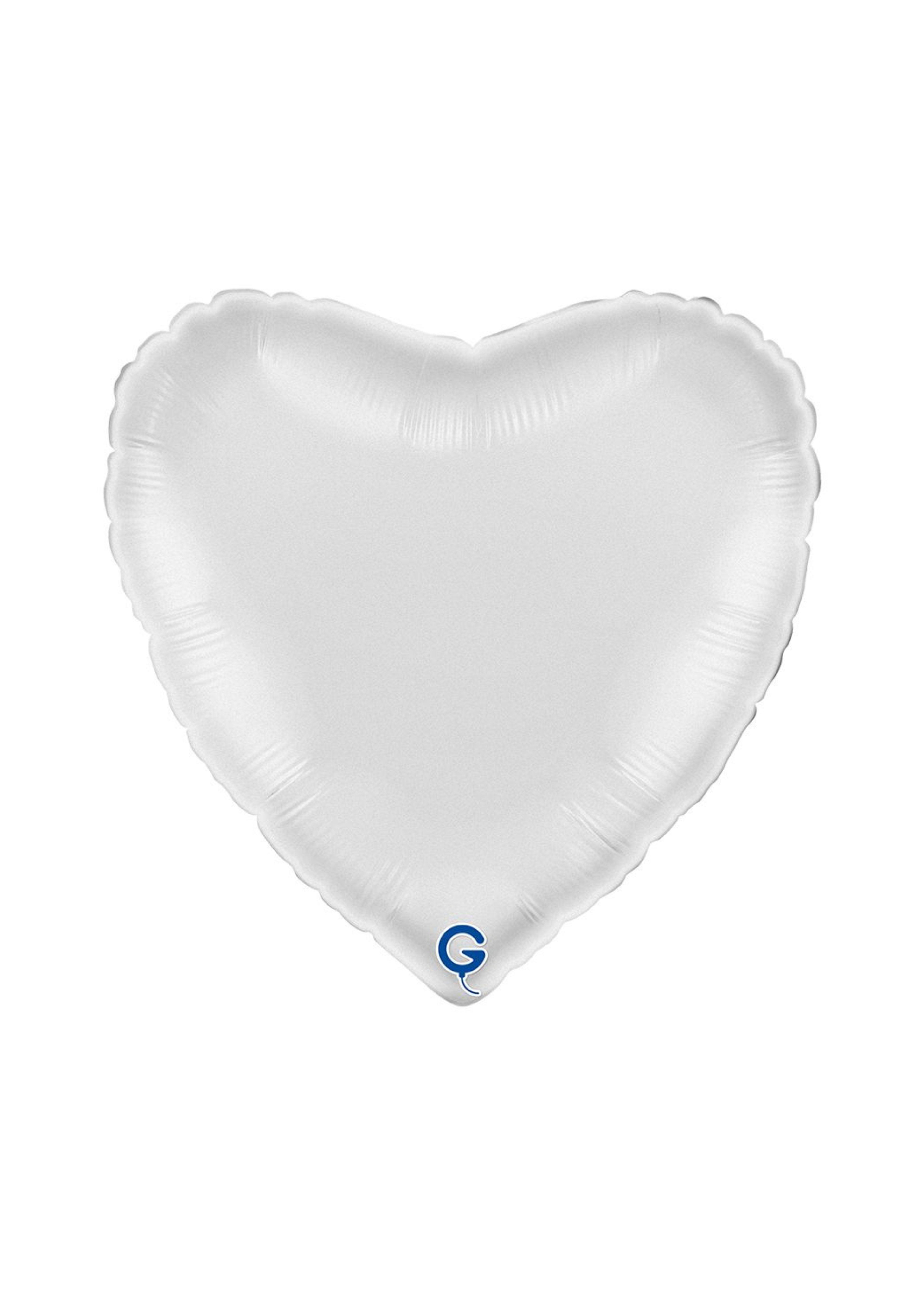 Foil Balloon Heart, white