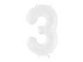 Foil Number Balloon “3” White