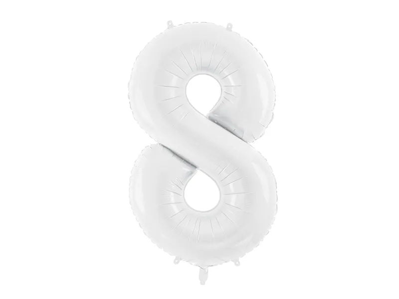 Foil Number Balloon “8” White