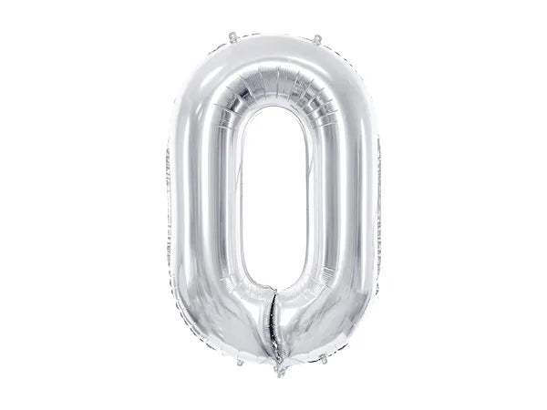 Foil Number Balloon “1” Silver