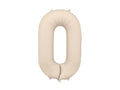 Foil Number Balloon “0” Beige
