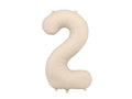 Foil Number Balloon “2” Beige