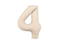 Foil Number Balloon “4” Beige