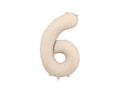 Foil Number Balloon “6” Beige