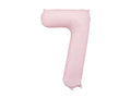 Foil number balloon "7" matte pink