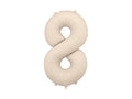 Foil Number Balloon “8” Beige