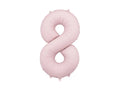 Foil number balloon "8" matte pink
