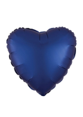 Foil Balloon Heart, Navy Blue Silk Lustre