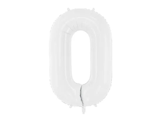 Foil Number Balloon “0” White
