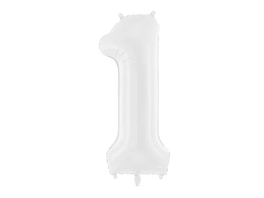 Foil Number Balloon “1” White