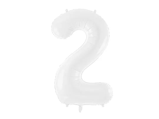 Foil Number Balloon “2” White