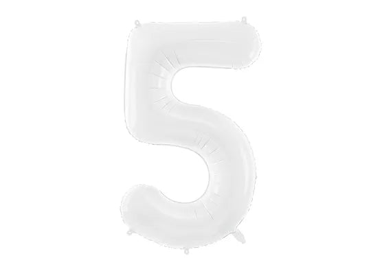 Foil Number Balloon “5” White
