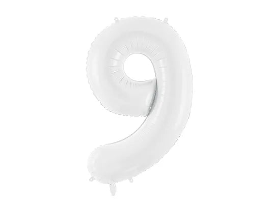 Foil Number Balloon “9” White