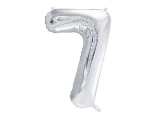 Foil Number Balloon “7” Silver