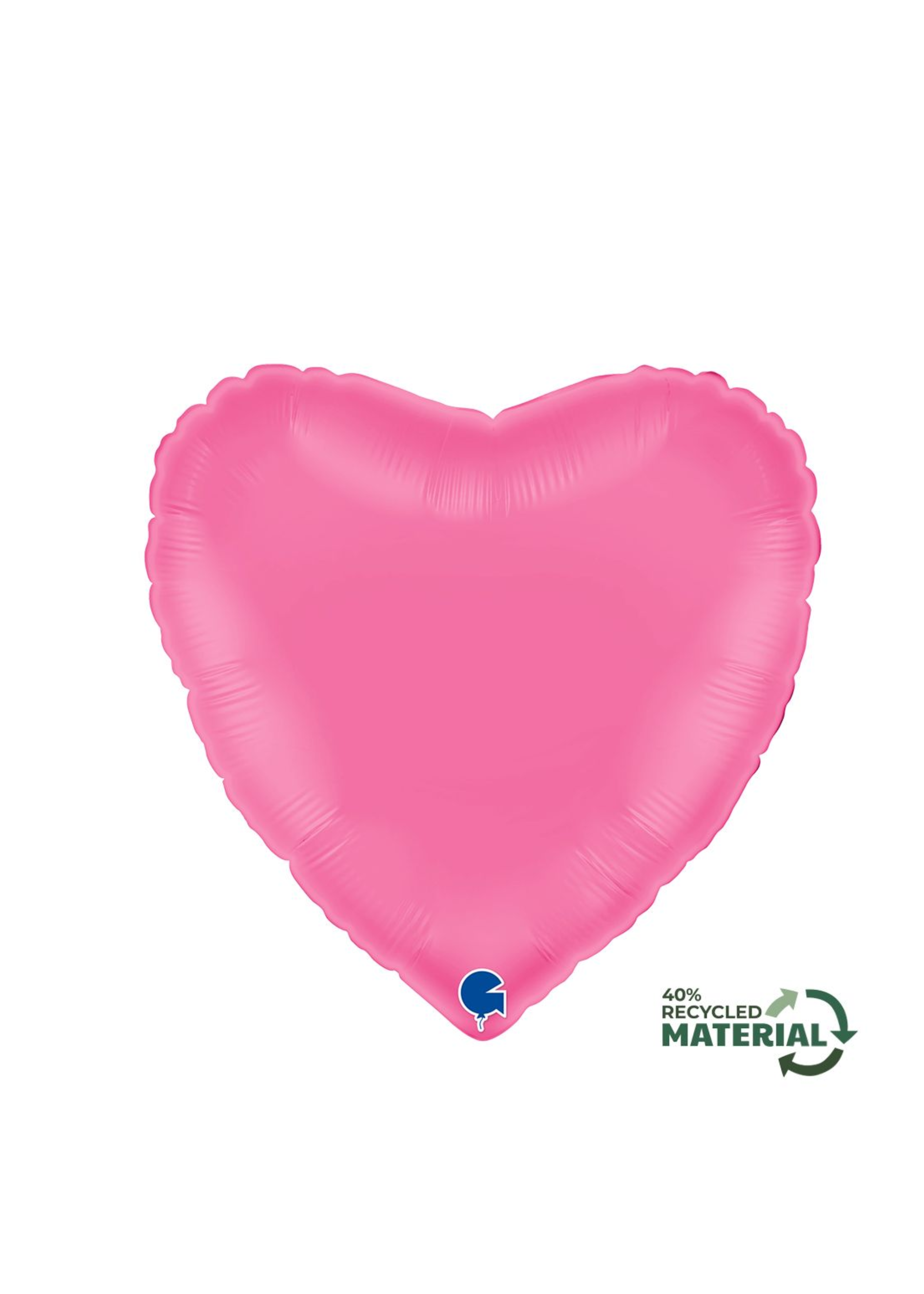 Foil Balloon Heart, bubble gum