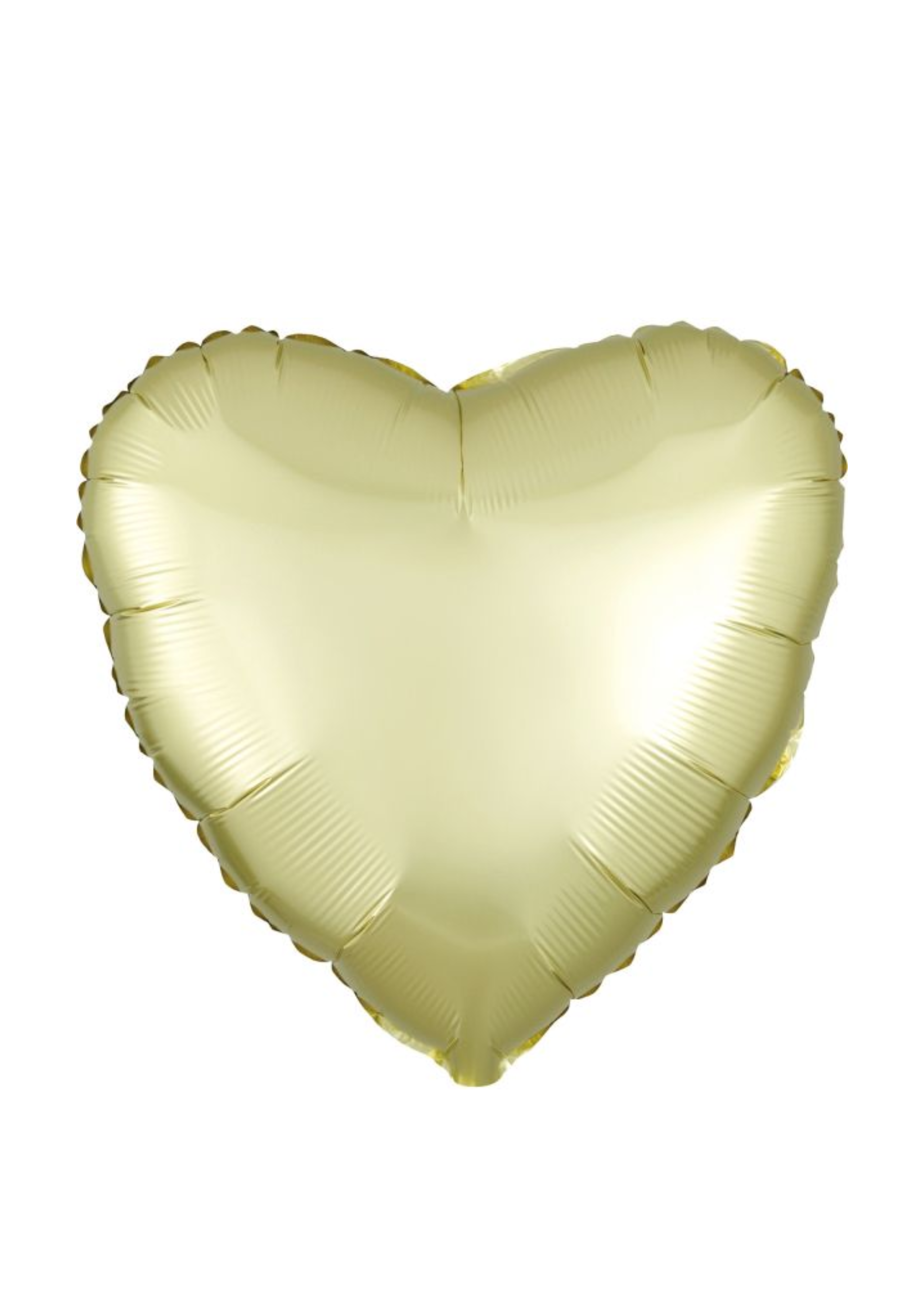 Foil Balloon Heart, yellow pastel satin luxe